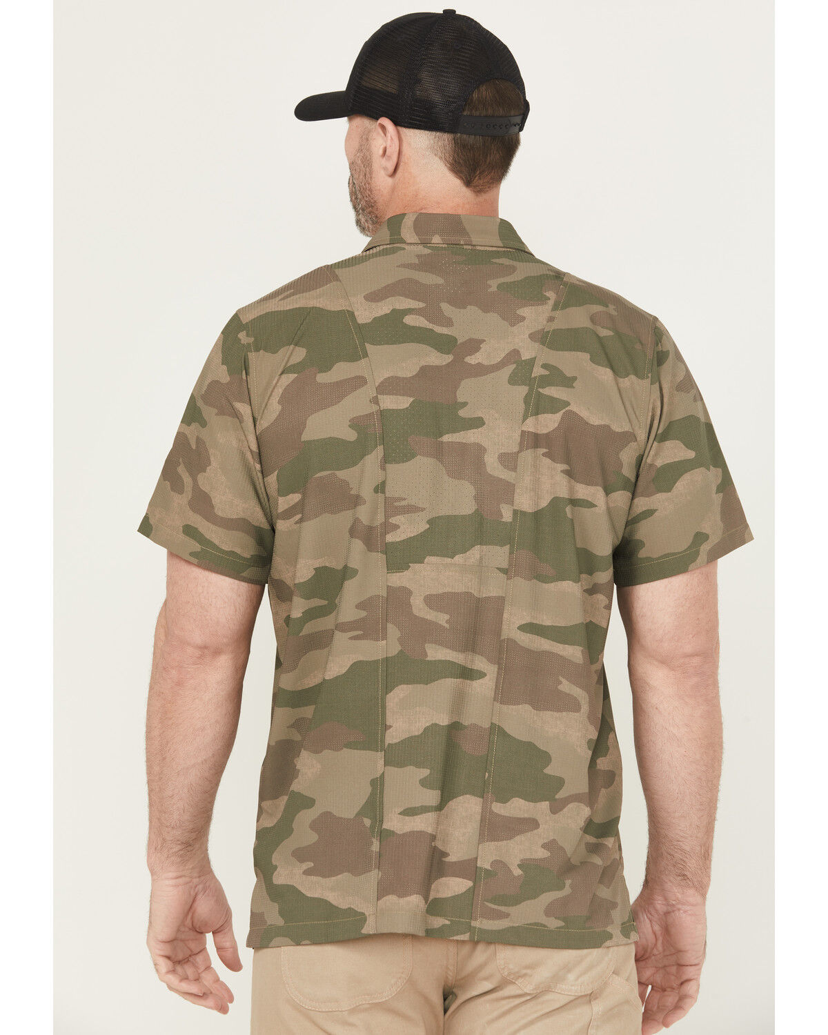 Image #4 - Dickies Men's Camo Print Short Sleeve Button-Down Performance Work Shirt, Camouflage, hi-res