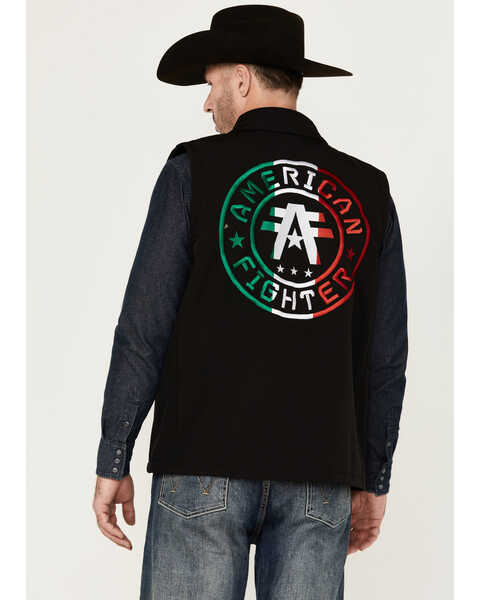 Image #4 - American Fighter Men's Loman Mexico Embroidered Zipper Vest , Black, hi-res