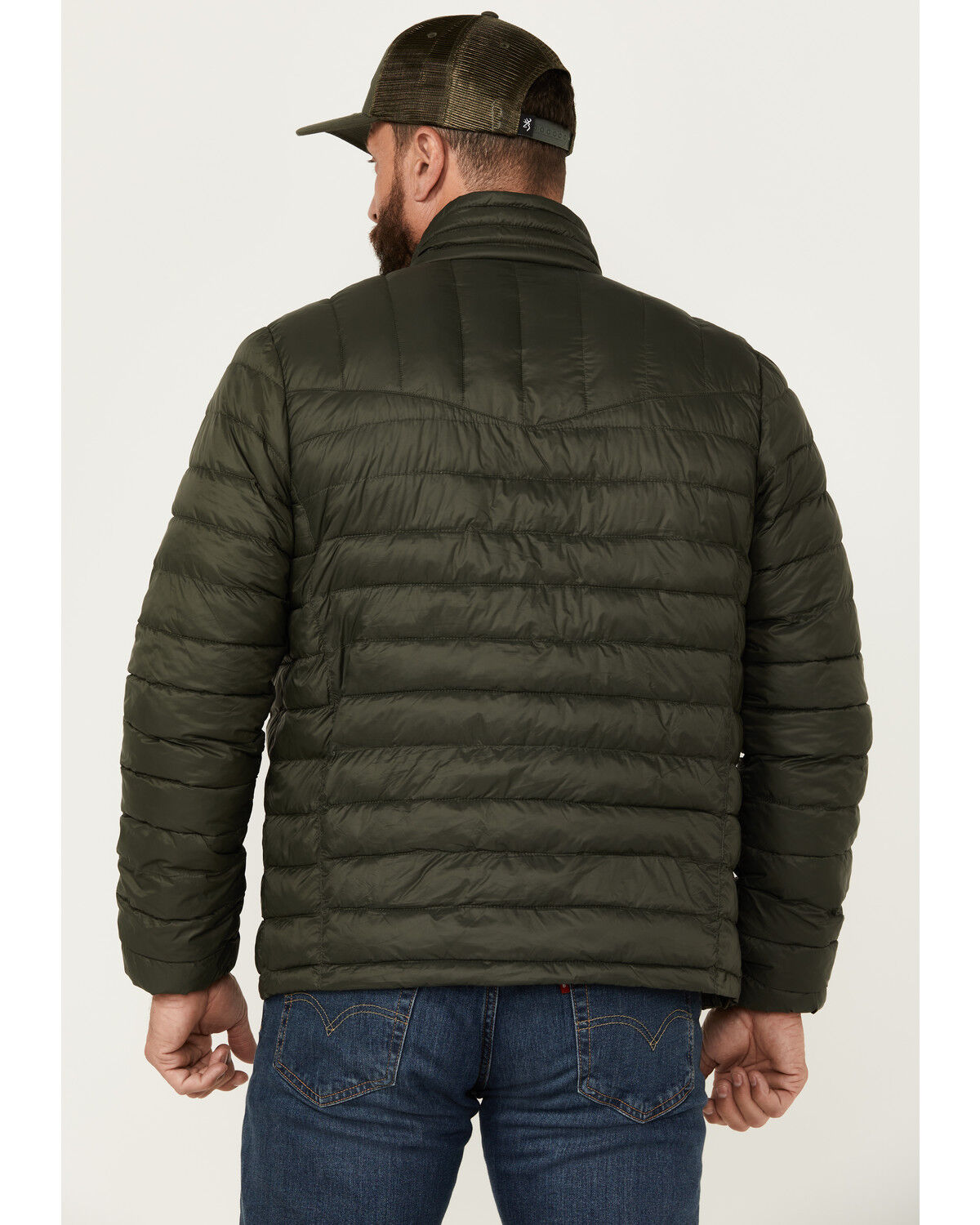 Image #4 - Resistol Men's Cold Bloq Puffer Jacket, Olive, hi-res