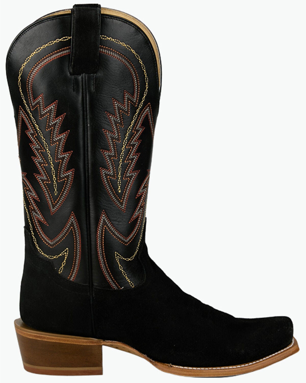 Image #2 - Tony Lama Men's Jax Ranchero Suede Western Boots - Square Toe, Black, hi-res