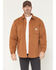 Image #1 - Carhartt Men's Rain Defender&reg; Loose Fit Heavyweight Quilted Snap Front Shirt Jacket, Brown, hi-res
