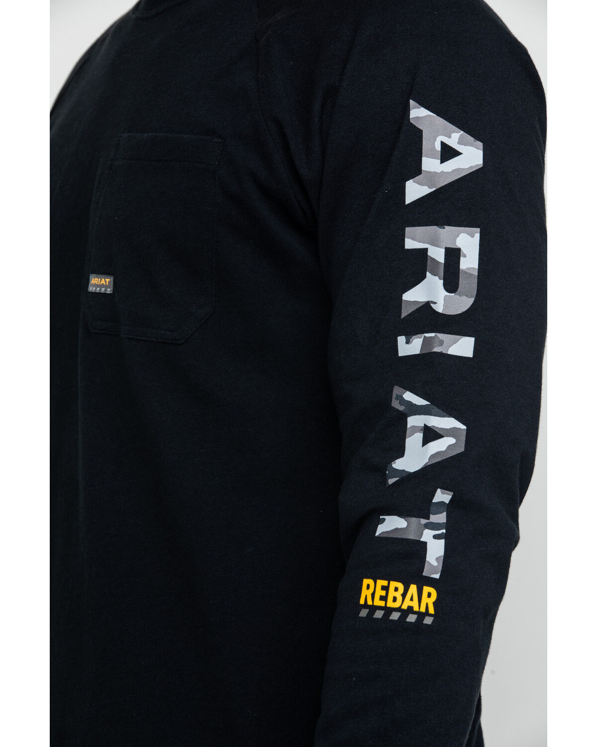 Image #5 - Ariat Men's Black Rebar Cotton Strong Graphic Long Sleeve Work Shirt - Big & Tall, , hi-res