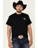 Image #1 - Cowboy Up Men's Two Words America Short Sleeve Graphic T-Shirt, , hi-res