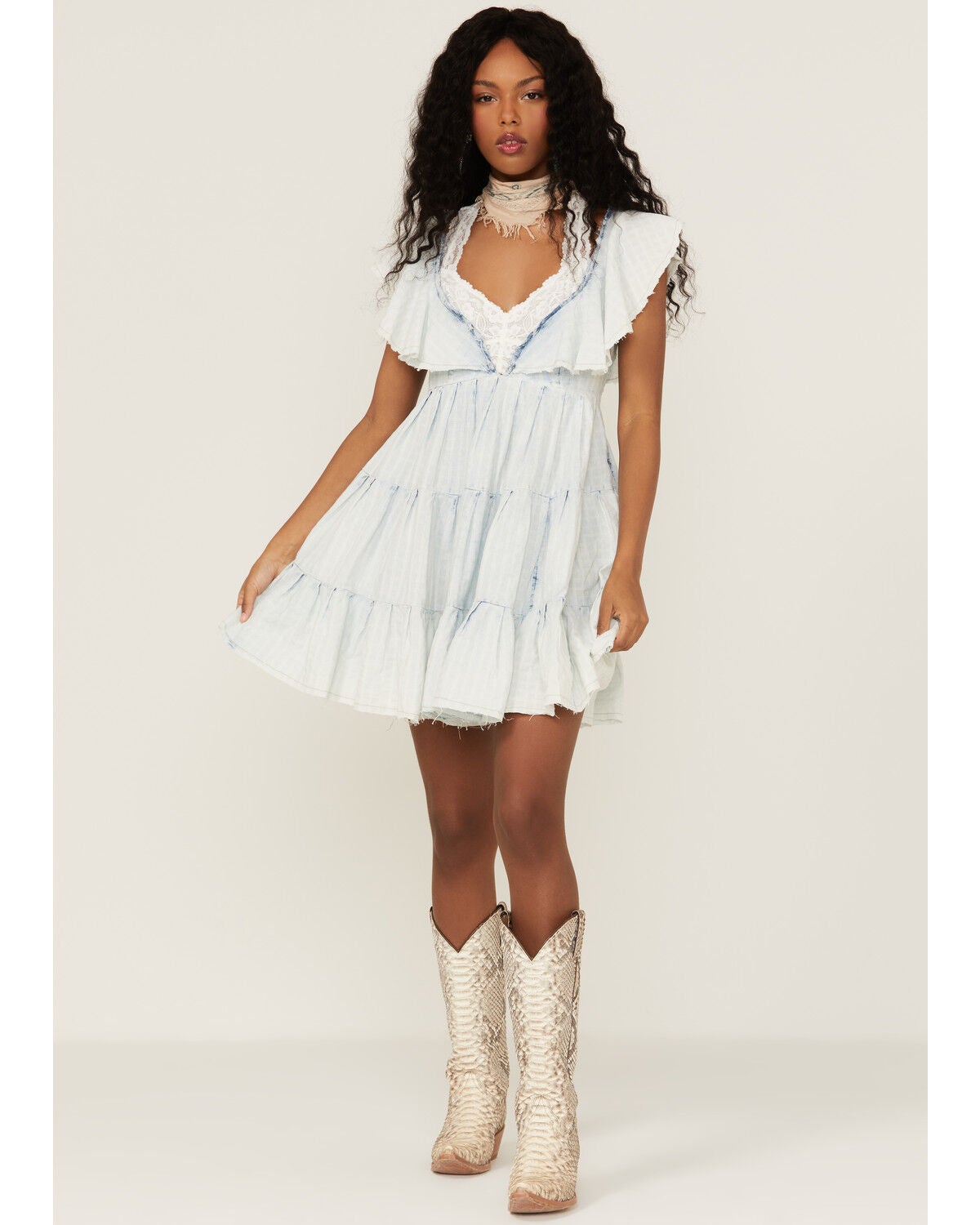 Undone Tiered Mini Dress 