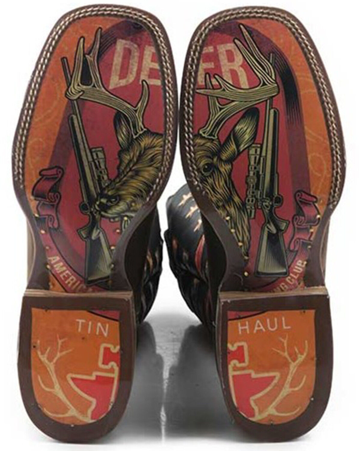 Image #2 - Tin Haul Men's Open Season Transparent Western Boots - Broad Square Toe, Brown, hi-res