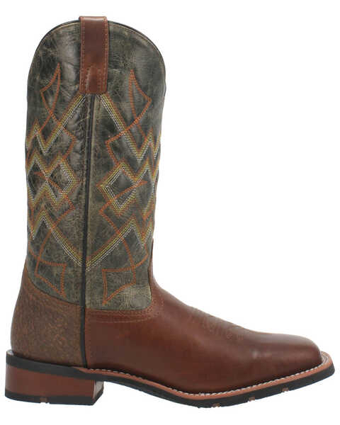 Image #2 - Laredo Men's Glavine Western Boots - Broad Square Toe, Brown, hi-res