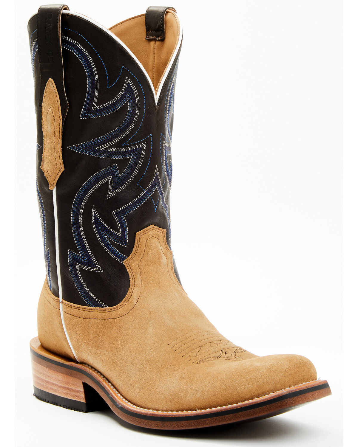 Image #1 - RANK 45® Men's Archer Roughout Western Boots - Square Toe, Coffee, hi-res