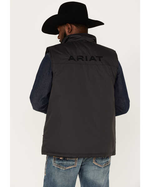 Image #4 - Ariat Men's Team Logo Insulated Vest, Dark Grey, hi-res