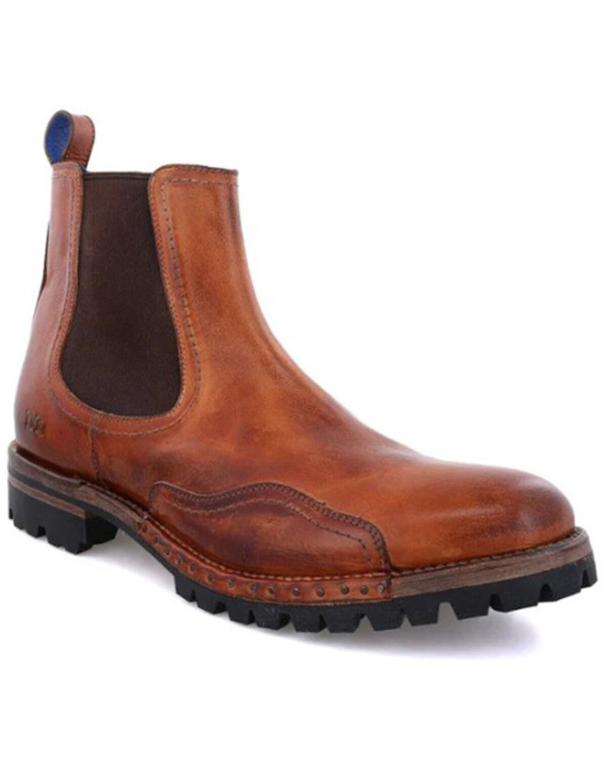 Image #1 - Bed Stu Men's Brady Trek Chelsea Ankle Boots - Round Toe, Cognac, hi-res