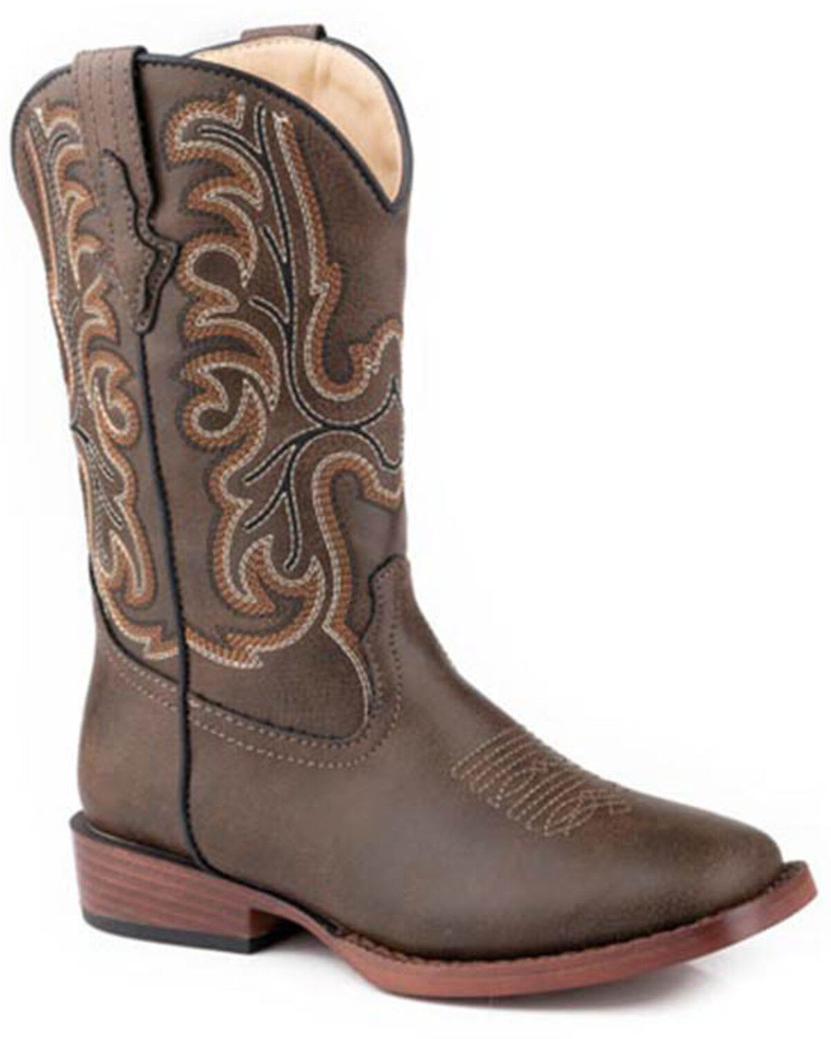 Image #1 - Roper Little Boys' Patrick Western Boots - Broad Square Toe, Brown, hi-res