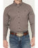 Image #3 - RANK 45® Men's Kings Canyon Micro Geo Print Long Sleeve Button-Down Stretch Western Shirt, Burgundy, hi-res