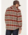 Image #4 - Brixton Men's Bowery Stretch Plaid Print Long Sleeve Utility Flannel Shirt, Burgundy, hi-res