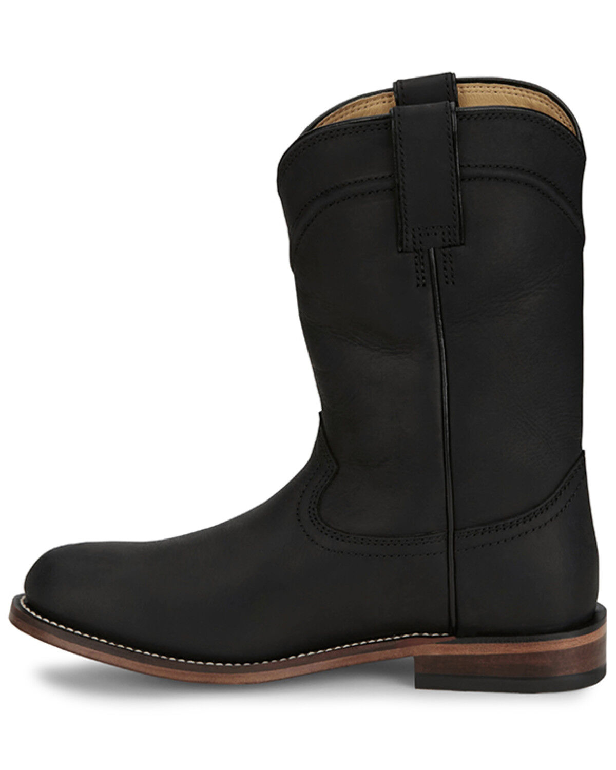 Image #3 - Justin Women's Holland Western Boots - Round Toe, Black, hi-res