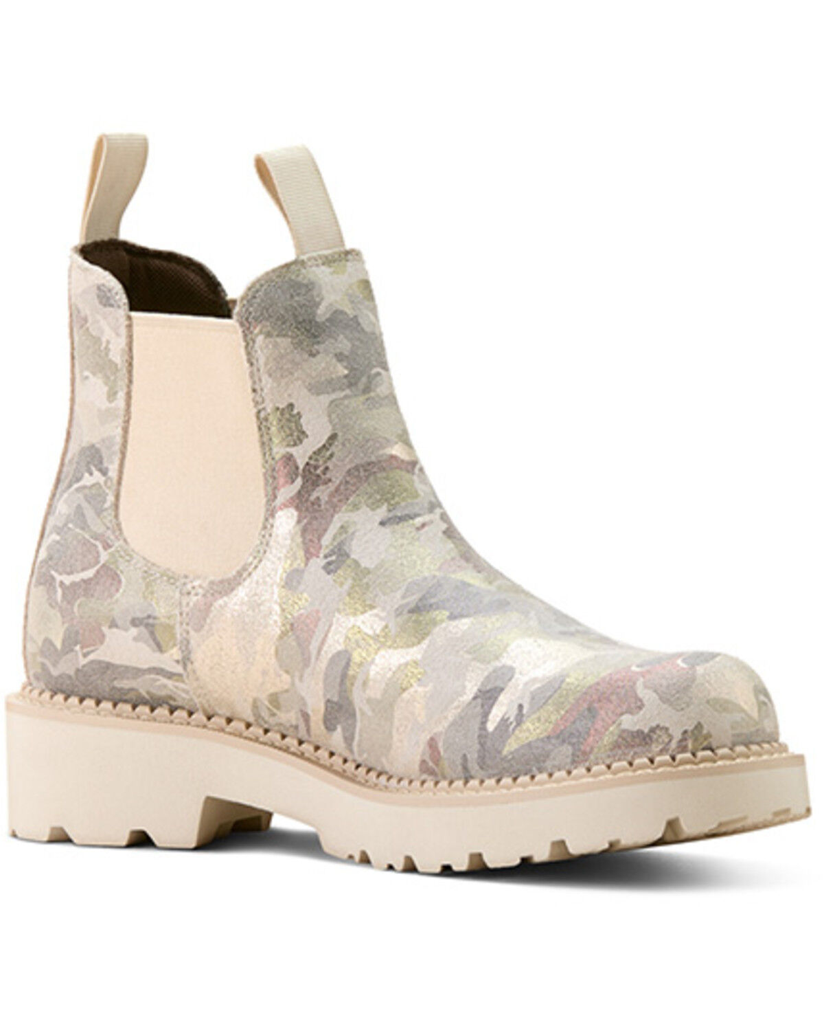 Image #1 - Ariat Women's Fatbaby Chelsea Western Booties - Round Toe, White, hi-res