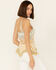 Sadie & Sage Women's Multi Calico Crochet Tassle Hem Cami , Multi, hi-res