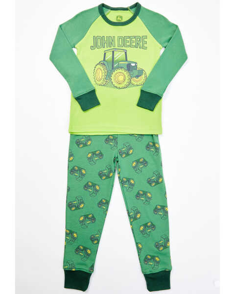 John Deere Toddler Boys' Green Tractor Print PJ Set, Green, hi-res