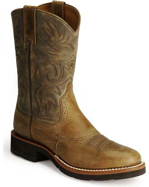 Ariat Men's Heritage Crepe Western Performance Boots - Round Toe, Earth, hi-res