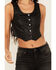 Image #4 - Idyllwind Women's Coated Bustier Button-Down Vest, Black, hi-res
