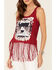 Shyanne Women's America The Beautiful Graphic Fringe Tank Top, Red, hi-res
