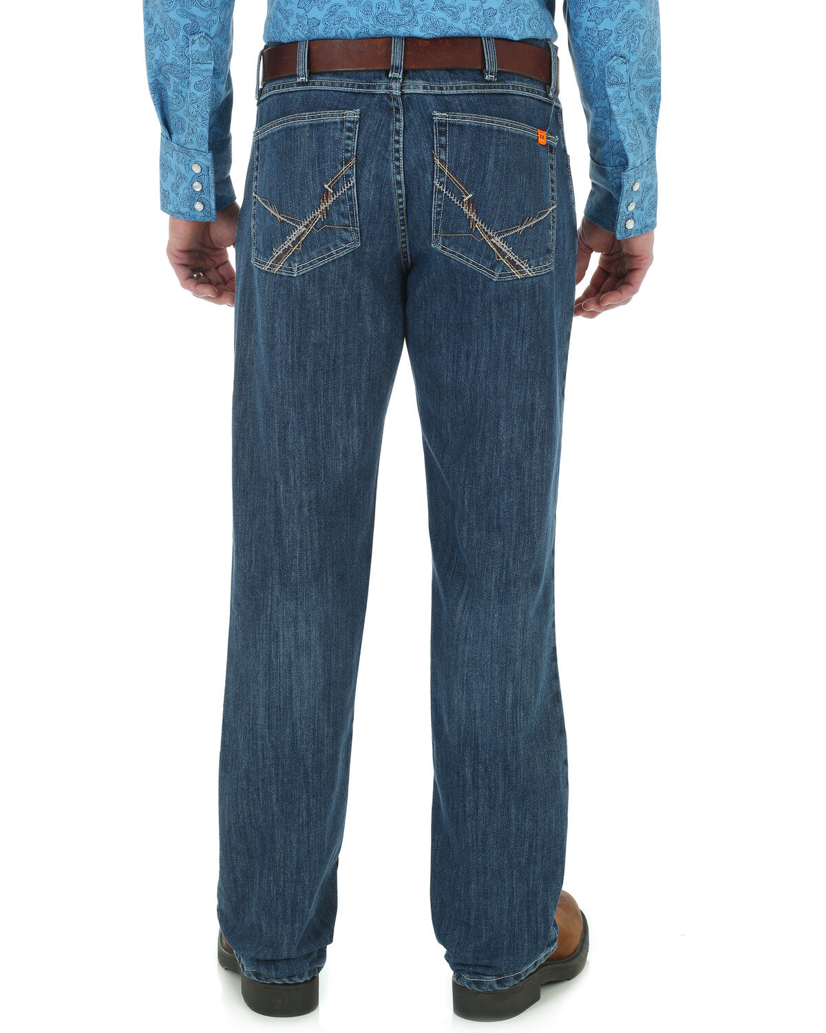 Image #1 - Wrangler's 20X Men's Flame Resistant Bootcut Jeans, Indigo, hi-res