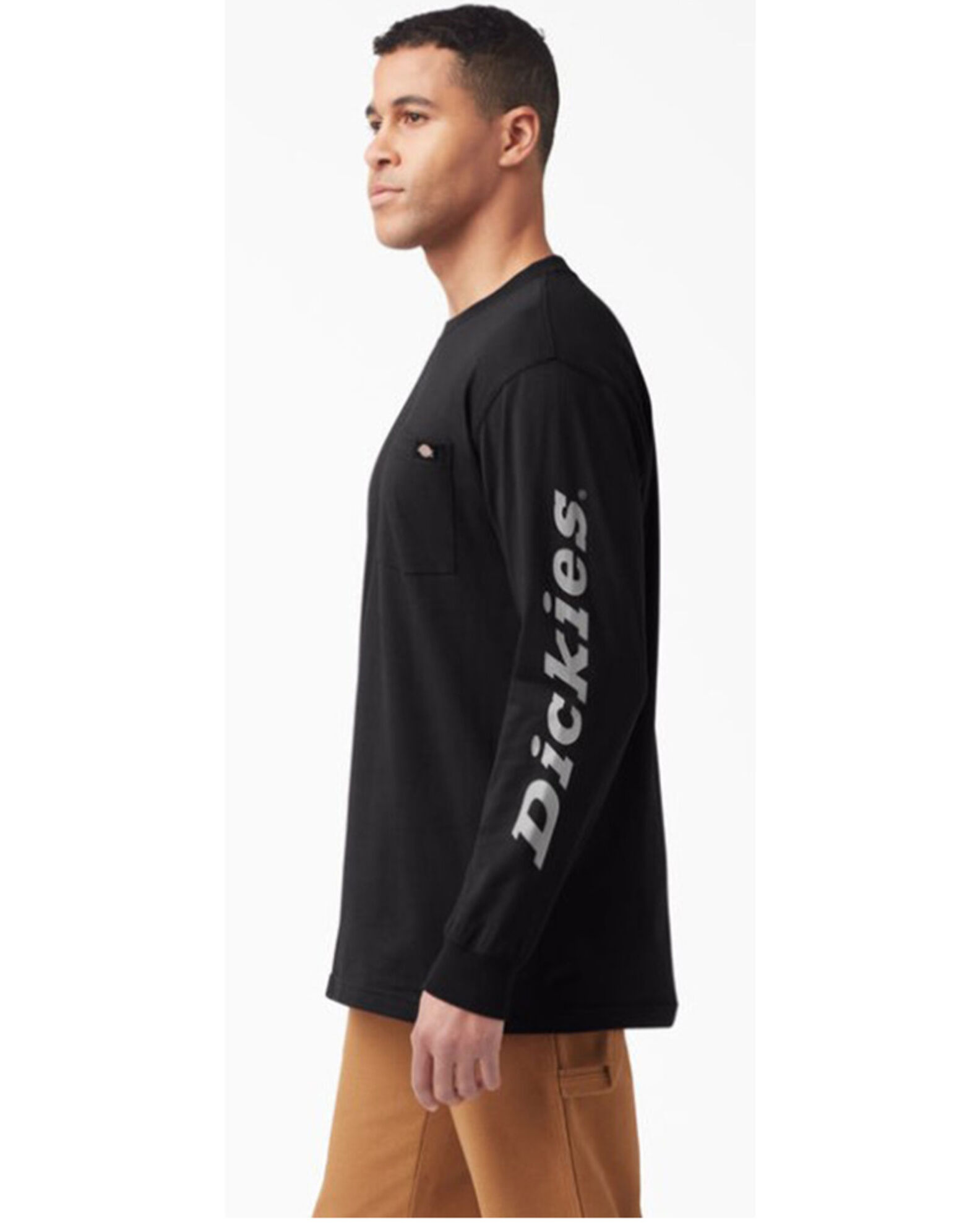 Image #3 - Dickies Men's Long Sleeve Logo Graphic T-Shirt, Black, hi-res