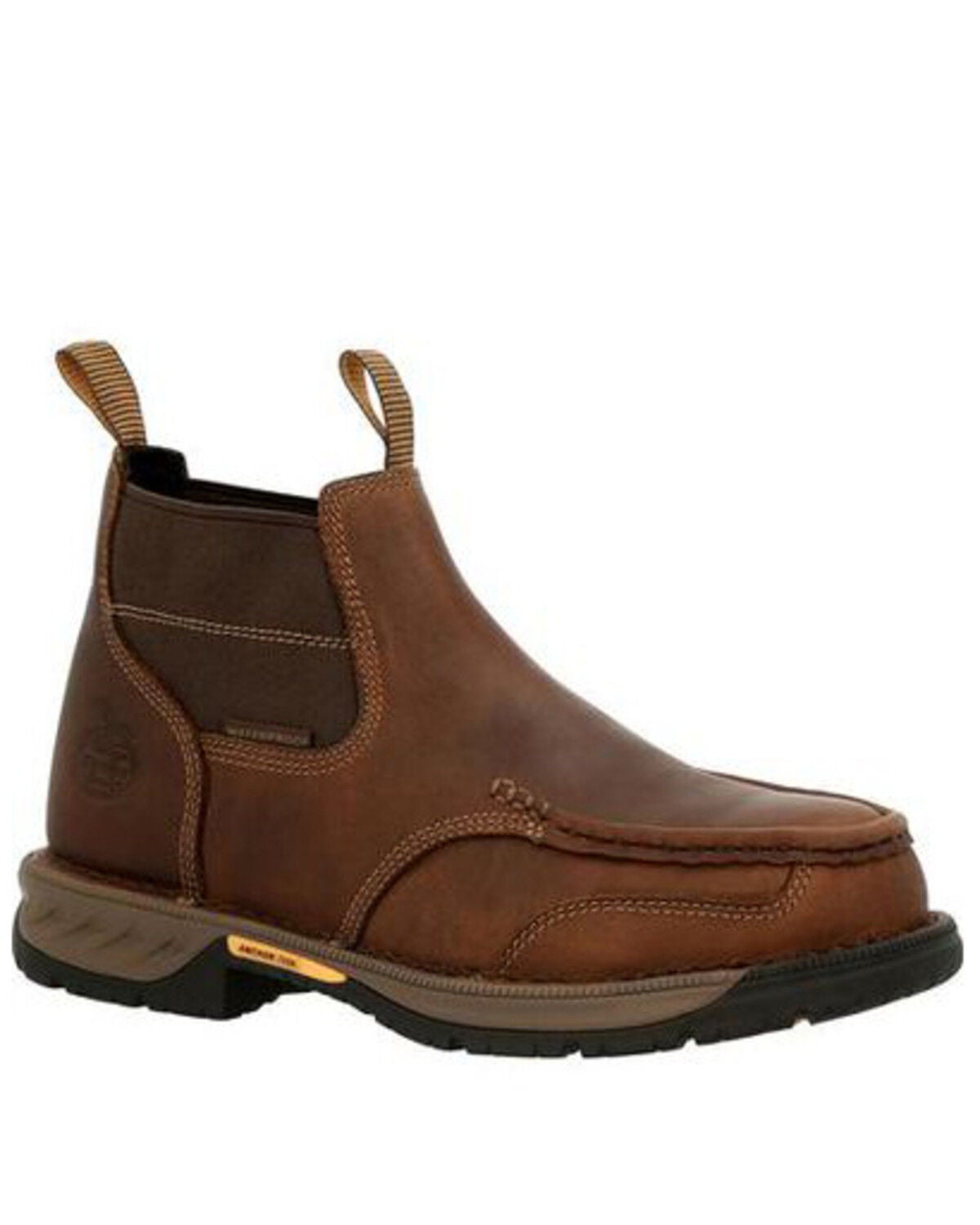 Georgia Boot Men's Athens 360 Chelsea Work Boots - Steel Toe, Brown, hi-res