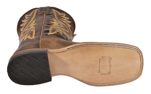 Image #12 - Tony Lama Men's Worn Goat Leather Americana Western Boots - Broad Square Toe, Tan, hi-res