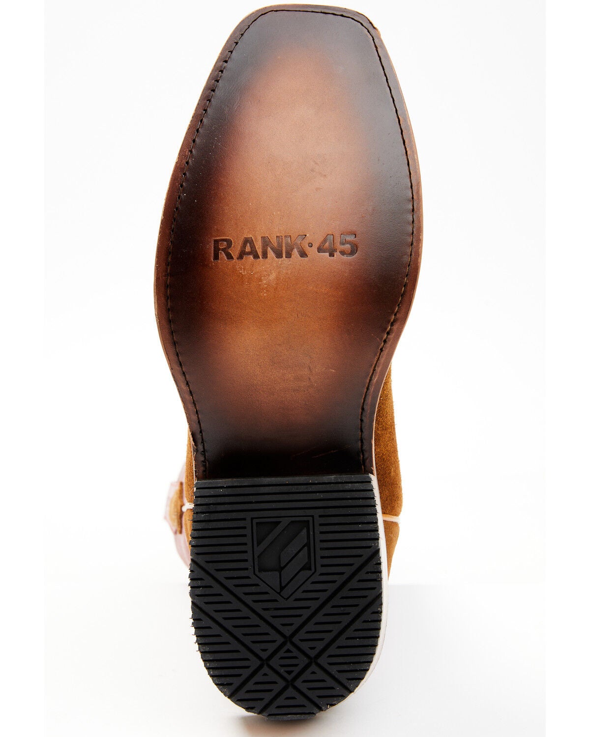 Image #7 - RANK 45&reg; Men's Archer Roughout Western Boots - Square Toe, Red, hi-res