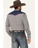 Image #4 - Roper Men's Plaid Print Embroidered Long Sleeve Pearl Snap Western Shirt, Blue, hi-res
