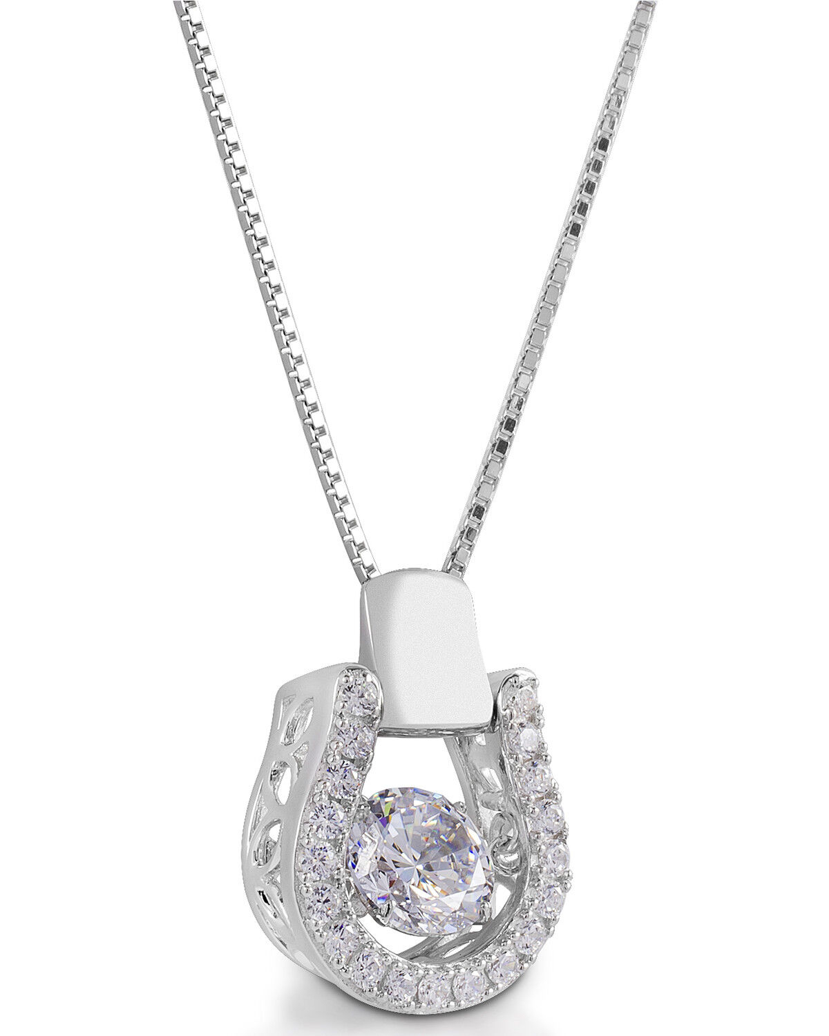 Image #1 - Kelly Herd Women's Dancing Stirrup Necklace, Silver, hi-res