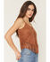 Image #2 - Idyllwind Women's Boot Stitch Faux Suede Tank, Caramel, hi-res