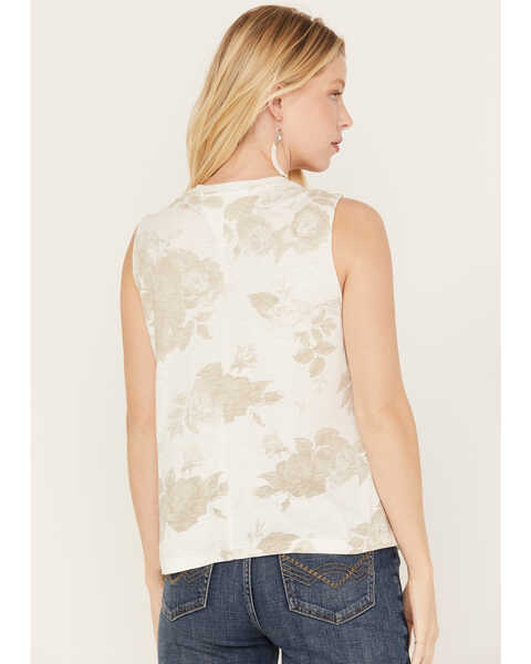 Image #4 - Idyllwind Women's Abby Wild and Free Embellished Graphic Tank, Ivory, hi-res