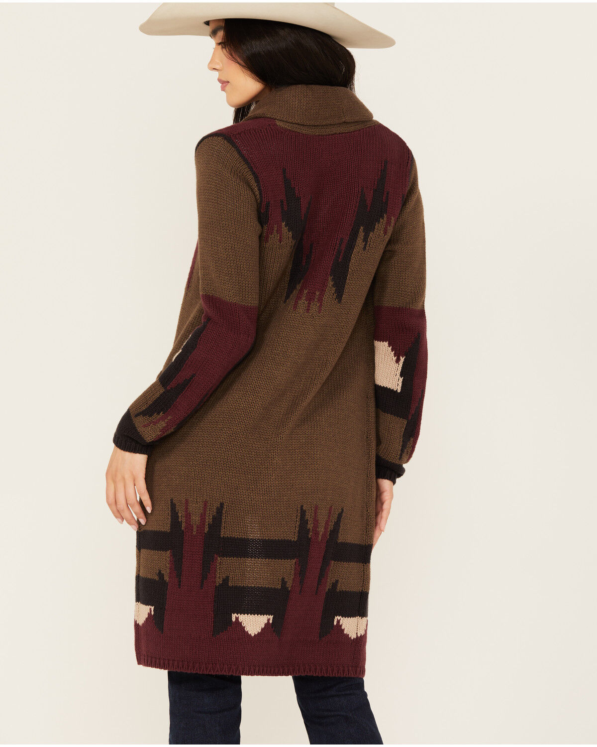 Image #4 - Shyanne Women's Southwestern Duster Cardigan, Forest Green, hi-res