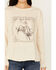 Image #3 - White Crow Women's Buck Yeah Seamed Long Sleeve Graphic Tee, Oatmeal, hi-res