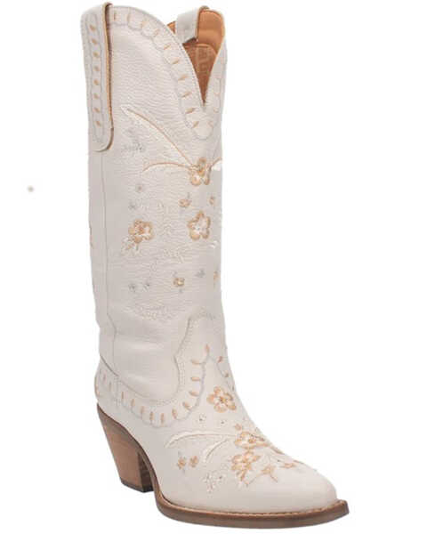 Dingo Women's Full Bloom Western Boots - Medium Toe, White, hi-res