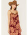 Image #3 - Mystree Women's Floral & Paisley Print Velvet Slip Dress, , hi-res