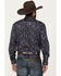 Image #4 - Rough Stock by Panhandle Men's Bandana Southwestern Print Long Sleeve Snap Stretch Western Shirt, Navy, hi-res