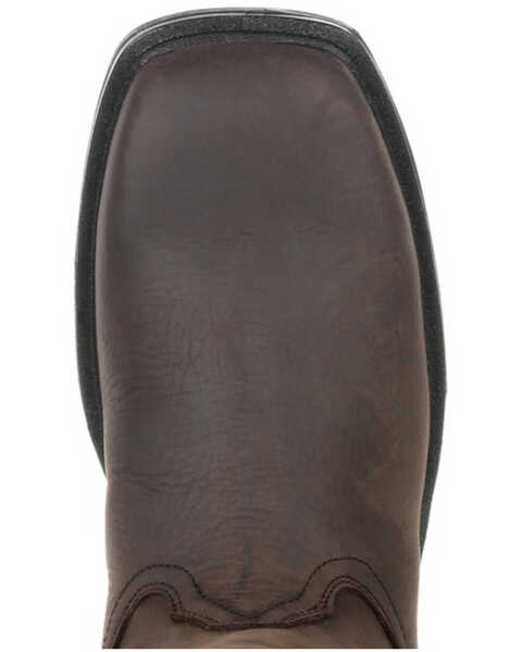Rocky Men's Worksmart Waterproof Western Work Boots - Composite Toe, Chocolate, hi-res