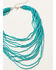 Shyanne Women's Ida Turquoise Multi Strand Beaded Necklace, Silver, hi-res
