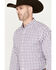 Image #2 - Ariat Men's Meir Plaid Long Sleeve Button Down Western Shirt - Big, Purple, hi-res