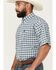 Image #2 - Cinch Men's Plaid Print Short Sleeve Button-Down Western Shirt, Cream, hi-res