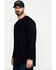 Image #3 - Hawx Men's FR Solid Long Sleeve Pocket Henley Work Shirt - Big, Navy, hi-res