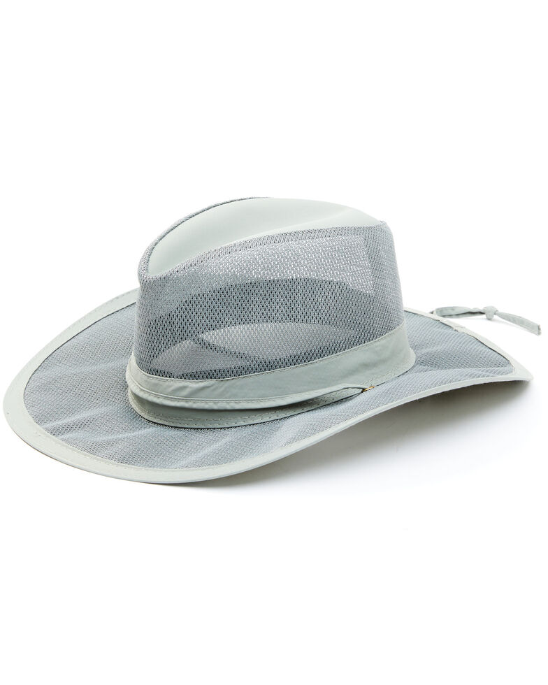 Hawx Men's Grey Mesh Vented Work Sun Hat , Grey, hi-res