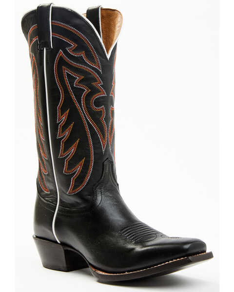 Justin Men's Brindle Western Boots - Square Toe, Black, hi-res