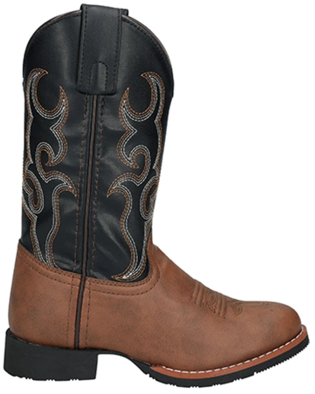 Image #2 - Smoky Mountain Little Boys' Mustang Western Boots - Round Toe, Brown, hi-res