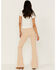 Image #3 - Idyllwind Women's High Risin' Irish Cream Wash Stretch Signature Back Pockets Corduroy Flare Jeans, Sand, hi-res