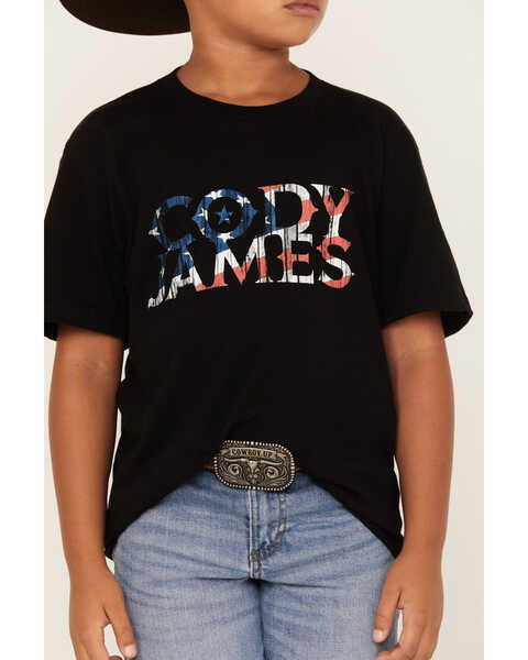Image #3 - Cody James Boys' Americana Logo Short Sleeve Graphic T-Shirt , Black, hi-res