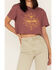 Image #3 - Wrangler x Yellowstone Women's RIP Can Be My Ranch Hand Cropped Graphic Tee, Burgundy, hi-res