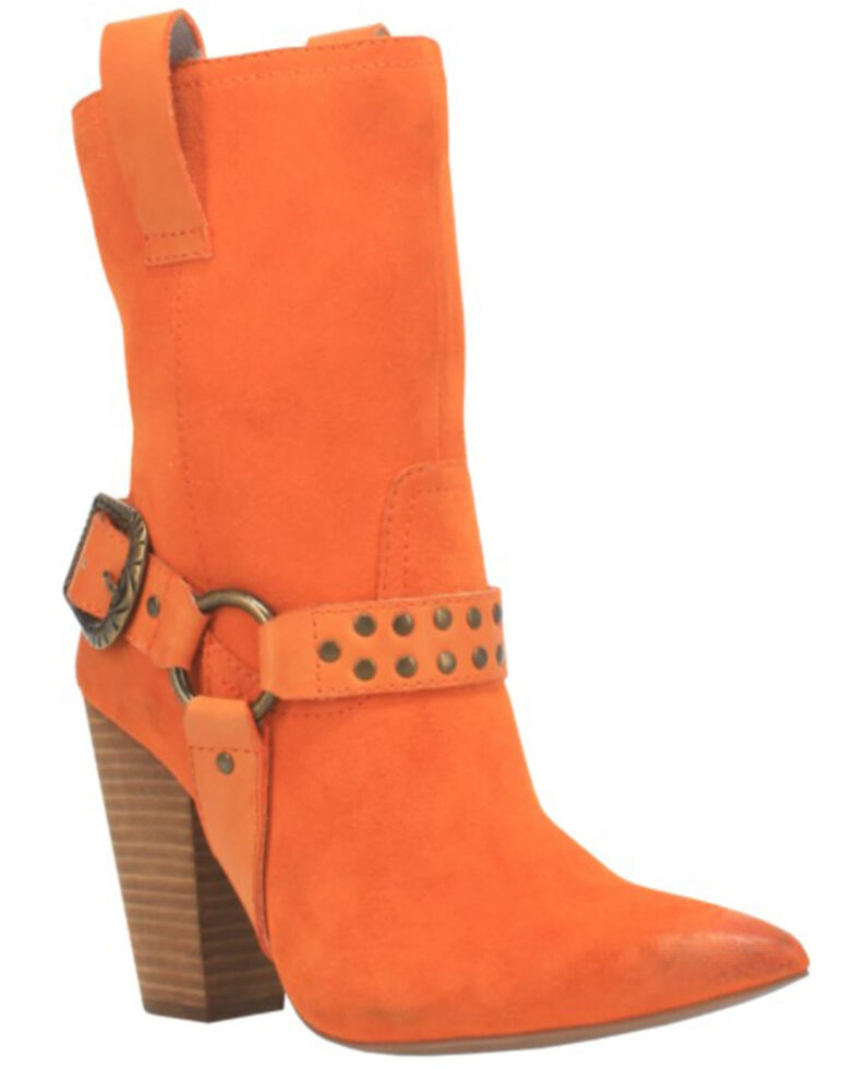Dingo Women's Orange Dancing Queen Fashion Booties - Pointed Toe, Orange, hi-res