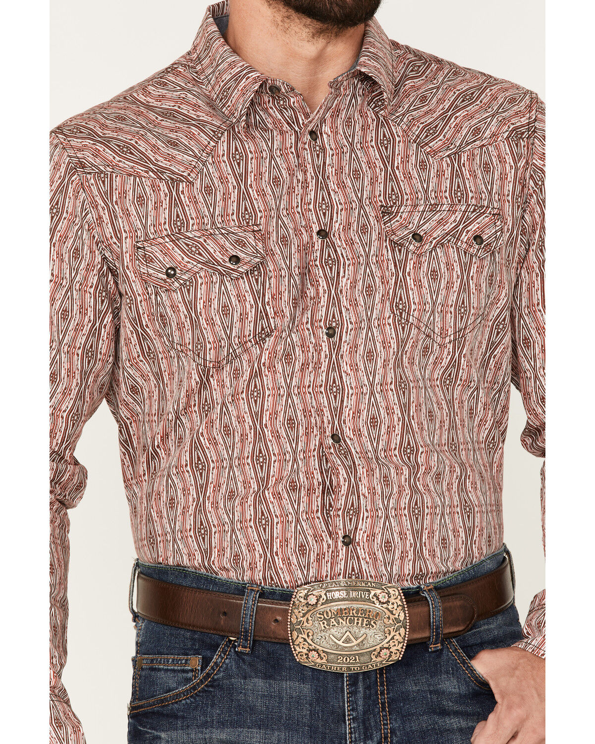 Image #3 - Cody James Men's Traverse Southwestern Print Snap Western Shirt, , hi-res